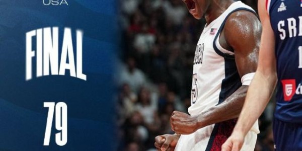 美国男篮两节击溃塞尔维亚 进攻凶猛+锁死约基奇